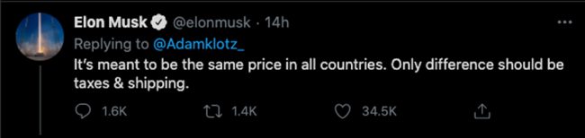 Elon Tweet Starlink