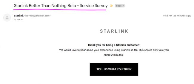 Starlink Email
